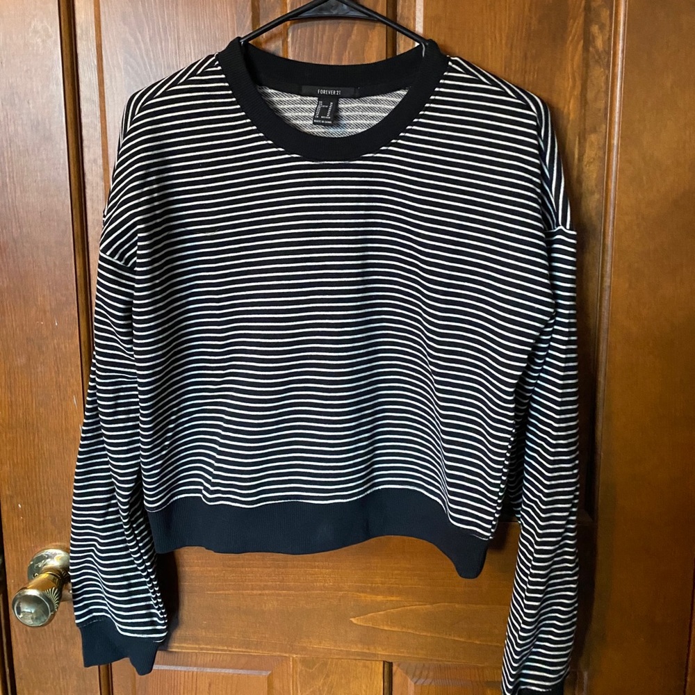 Black and White Striped Sweater